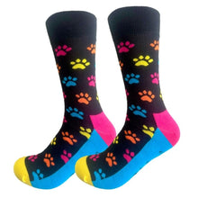Lade das Bild in den Galerie-Viewer, Paw Prints Puppy Lovers Crazy Socks - Crazy Sock Thursdays