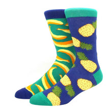 Lade das Bild in den Galerie-Viewer, Bananas and Pineapples Odd Paired Crazy Socks - Crazy Sock Thursdays
