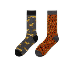 Lade das Bild in den Galerie-Viewer, Leopard Print Odd Paired Crazy Socks - Crazy Sock Thursdays
