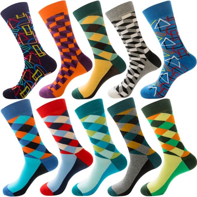 Mix and Match Men's Sock Set (10 Pairs) - Crazy Sock Thursdays