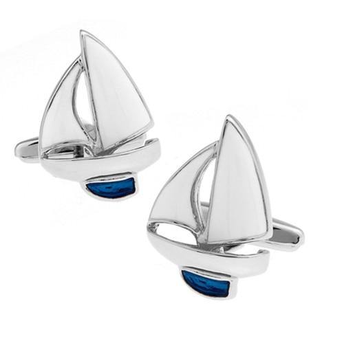 Sail Boat Ocean Cufflinks - Crazy Sock Thursdays