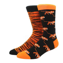 Load image into Gallery viewer, Tiger Odd Paired Crazy Socks - Crazy Sock Thursdays
